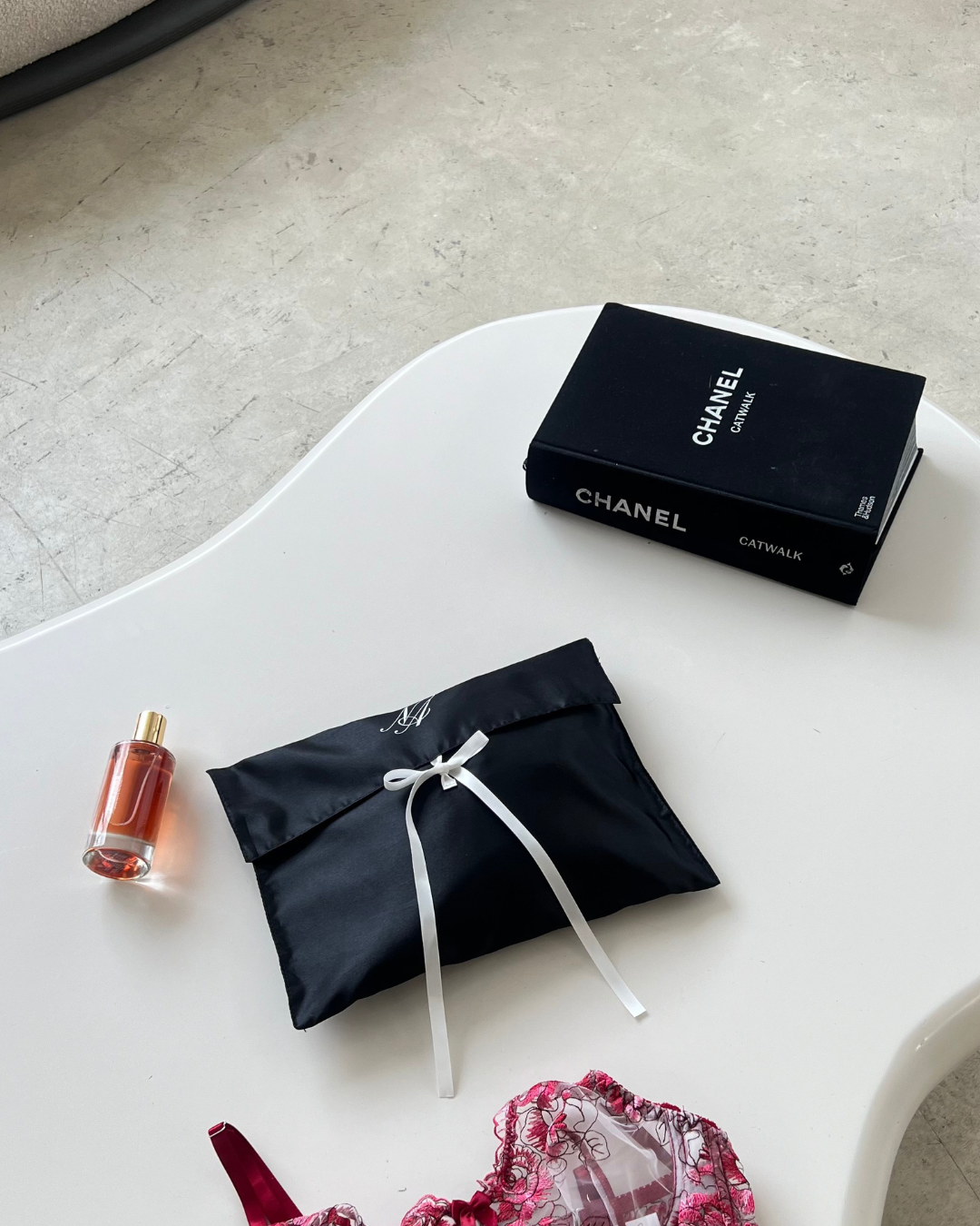 The Black Satin Pouch