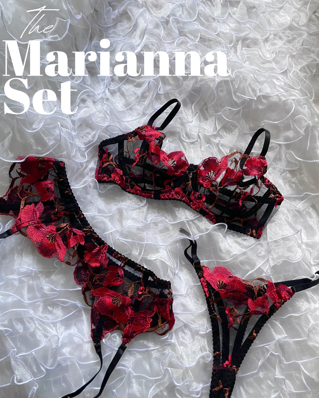 Mariana | 3-Piece French Lingerie Set