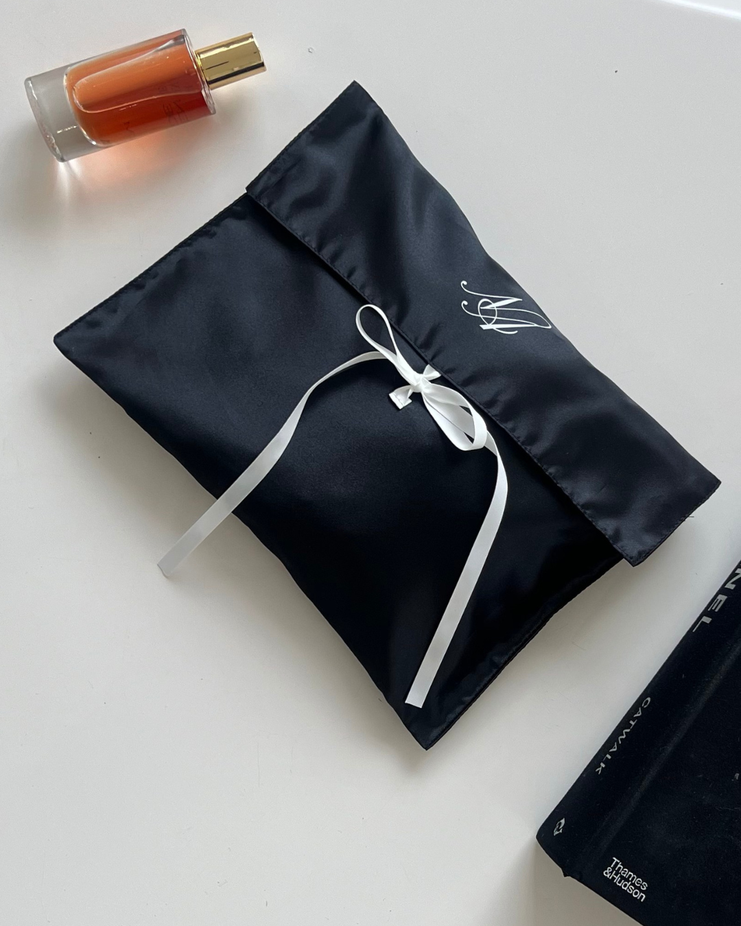 The Black Satin Pouch