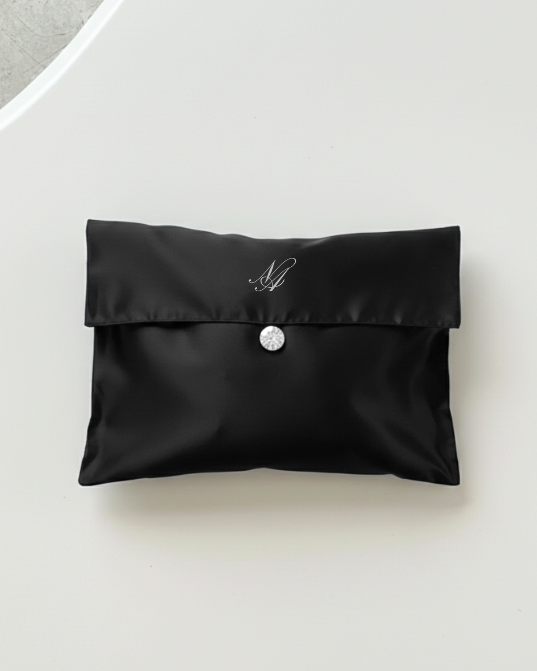 The Diamond Satin Pouch - Large