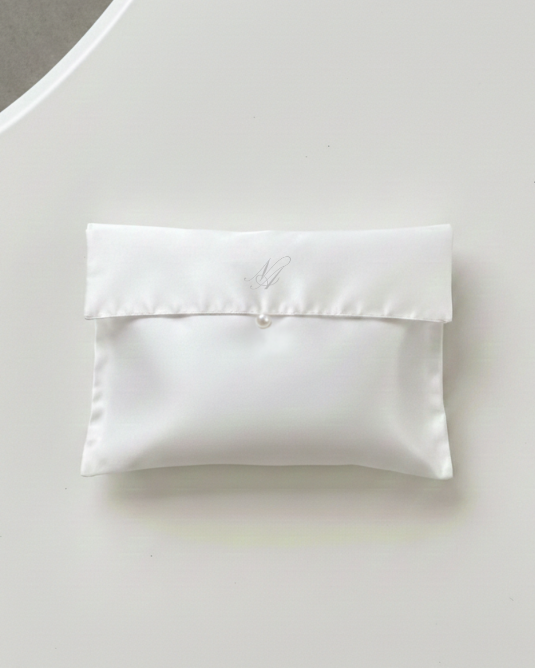 The Pearl Satin Pouch - Large
