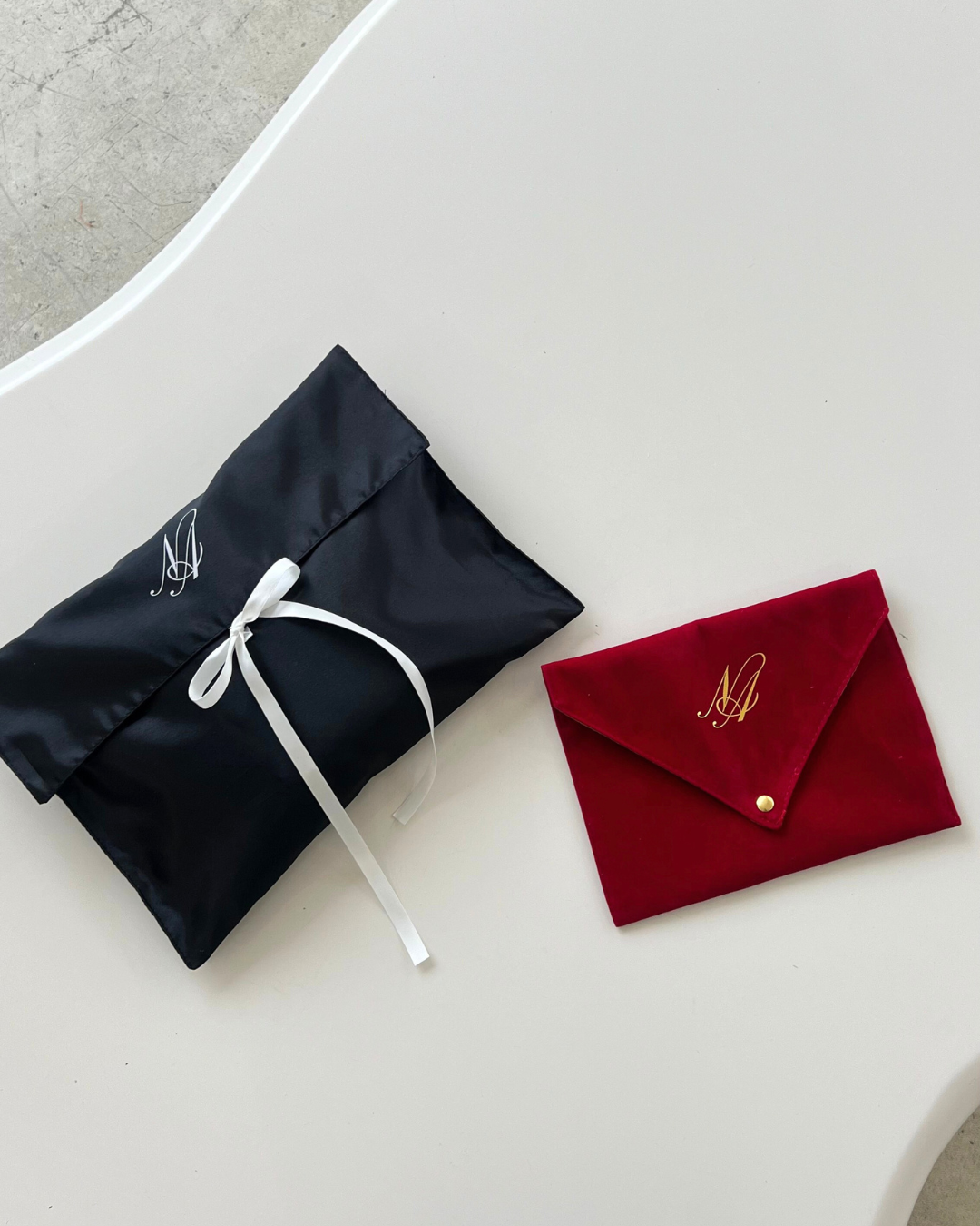 The Black Satin Pouch